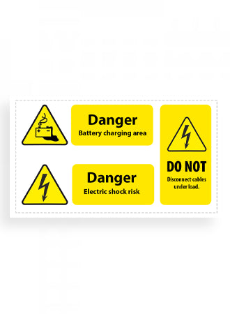 Battery Hazard label Li-ion ( 230mm * 90mm )