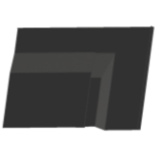 GSE ART106443 IN-ROOF LANDSCAPE TOP RIGHT CORNER FLASHING - BLCK (New)