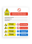 Battery Hazard label ( 160mm*90mm x2 )