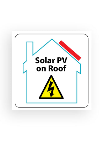 PV on Roof Hazard Labels