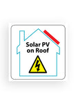 PV on Roof Hazard Labels