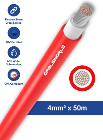 4mm2 single-core 50m - Red