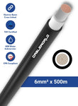 6mm2 single-core DC cable 500m - Black