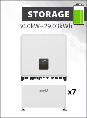 Fox ESS H3 Pro 30,0 kW Hybrid-Wechselrichter mit ECS4300 Batteriespeicher, Stapel von 7 (29,03 kWh)