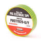SWA PVC TAPE 19MM X 33M GREEN/YELLOW image 2