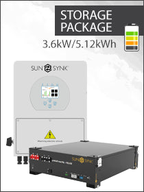 Sunsynk Sun 3.6kW Hybrid / Sunsynk 5.12kWh Paket Batteriespeicher