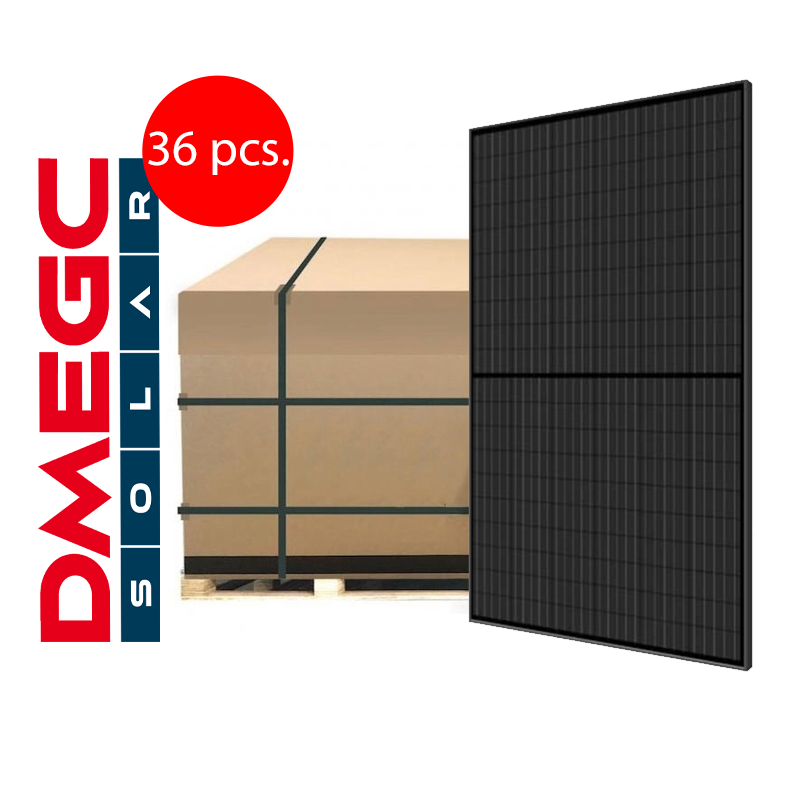 DMEGC Solar 455W Infinity RT 108 Cut Bi-Facial Dual Glass N-type Mono Solar Module - Black Frame
