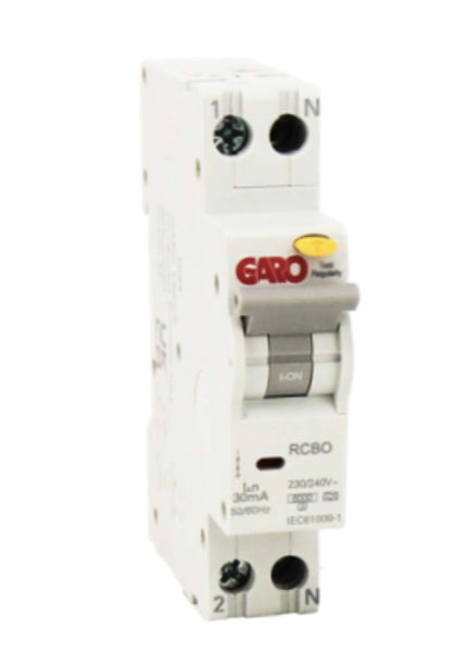 Garo 32A 6kA RCBO 1 Mod 2P 100mA