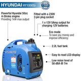 Hyundai HY1000Si 1kW Petrol Inverter Generator - image 2