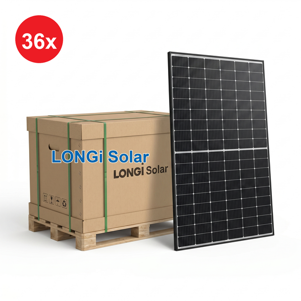 LONGi Solar 470W Hi-MoX10 HPBC + N-type Mono Solar Module – Full Black - PALLET OF 36