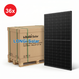 LONGi Solar 480W Hi-MoX10 HPBC + N-type Mono Solar Module – Full Black - PALLET OF 36 - 36x pallet image