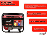 Pacini PCG3500 3kW Petrol Generator, 110V/240V - image 14