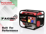 Pacini PCG3500 3kW Petrol Generator, 110V/240V - image 16