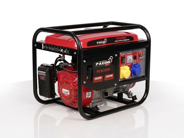 Pacini PCG3500 3kW Petrol Generator, 110V/240V