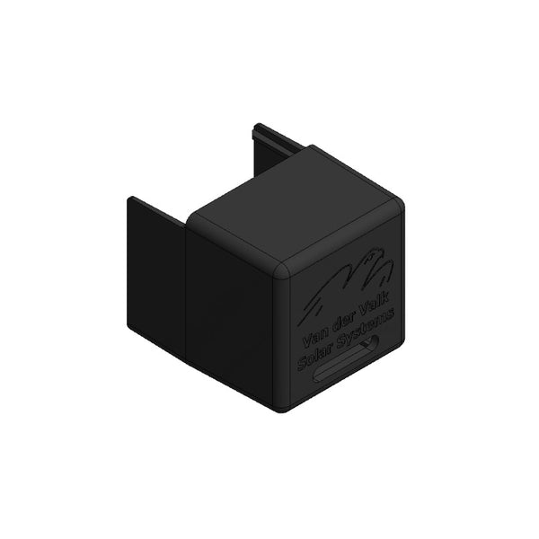 VDV Plastic End Cap ValkPitched Trapezium - Black