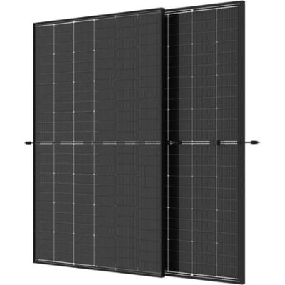 Trinasolar 500W Vertex S+ Dual Glass N-type i-TOPCon Solar Module - Black Frame Transparent BiFacial