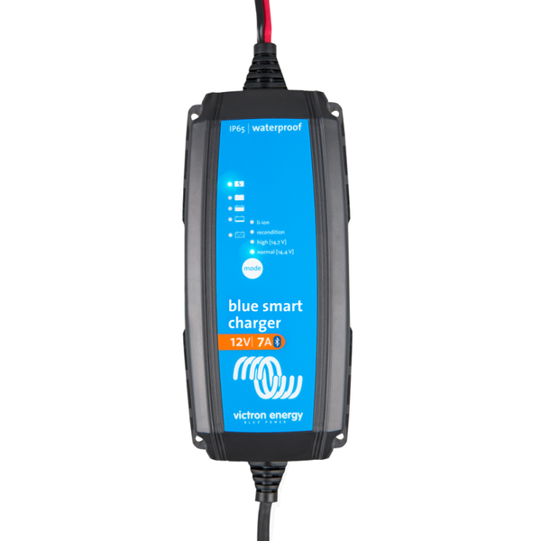 Victron Blue Smart IP65 Battery Charger 12V/7A/230V 1 Output with DC Connector & CEE 7/16 Socket