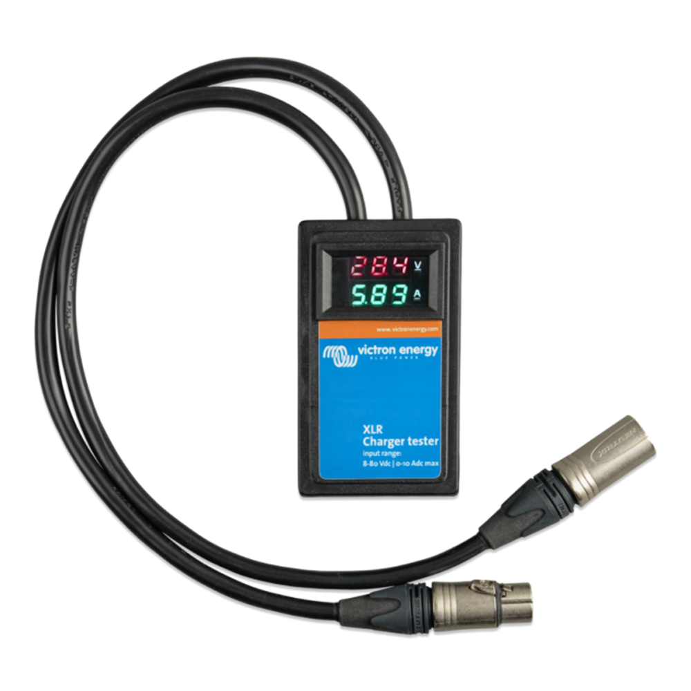 XLR Charger tester 8-80Vdc/0-10Adc max