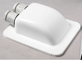 Roof grommet Double Entry White