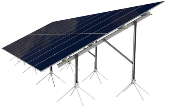 Solarport 8 Panel Double Portrait Modular X-Anchor - Ground Mount Kit