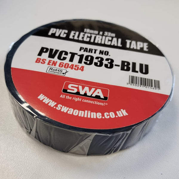 SWA PVC TAPE 19MM X 33M BLUE