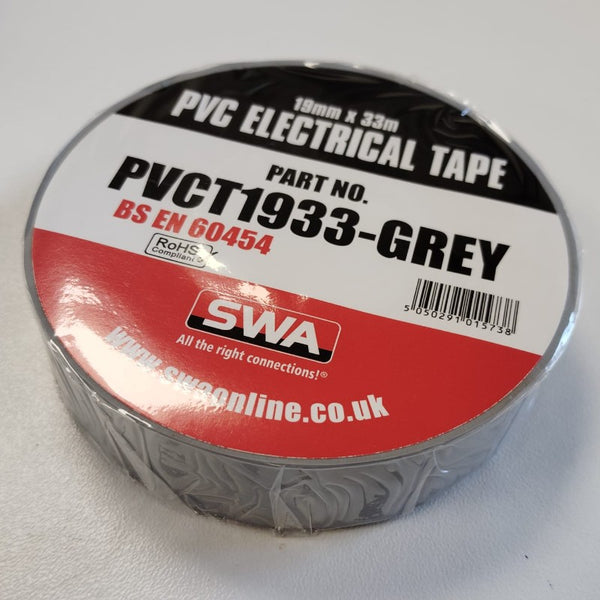 SWA PVC TAPE 19MM X 33M GREY