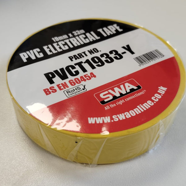 SWA PVC TAPE 19MM X 33M YELLOW