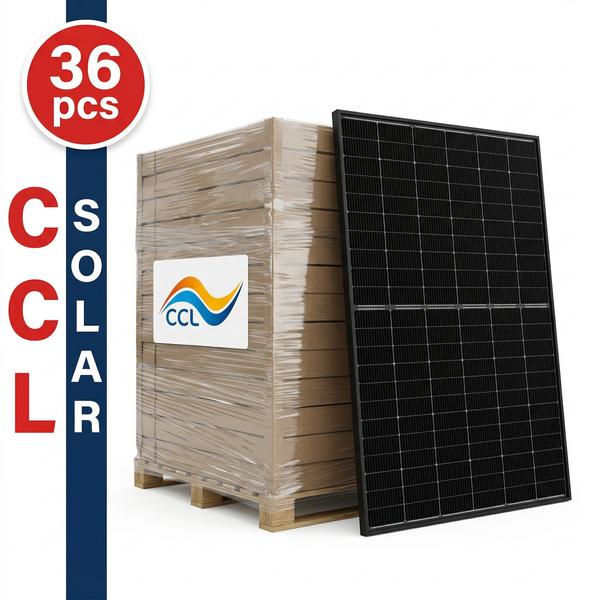 Trinasolar 440W Vertex S+ Dual Glass N-type i-TOPCon Solar Module - Black Frame Transparent BiFacial - PALLET OF 36