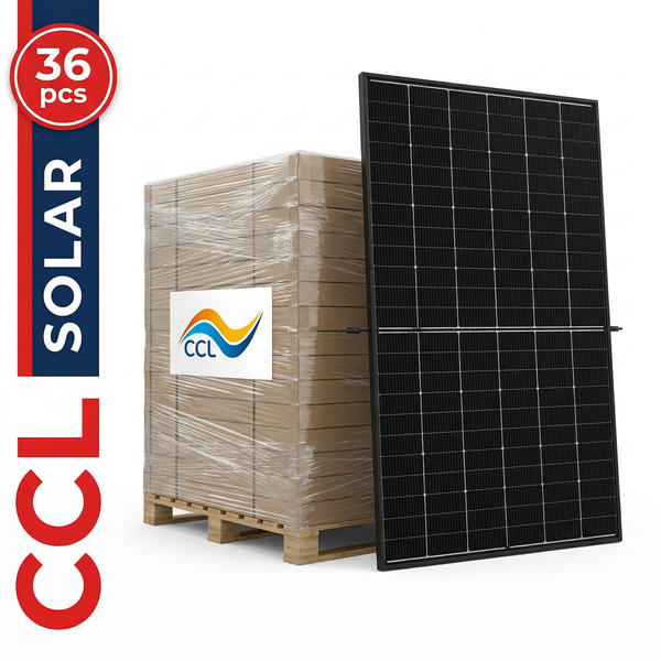 Trinasolar 500W Vertex S+ Dual Glass N-type i-TOPCon Solar Module - Black Frame Transparent BiFacial - PALLET OF 36