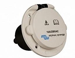 Power Inlet Polyamid with cover 16A/250Vac (2p/3w)