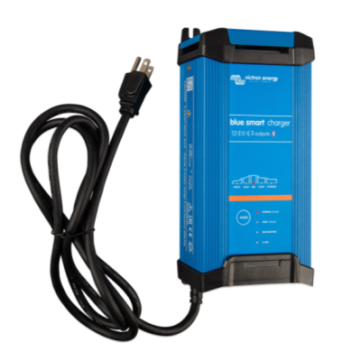 Victron Blue Smart IP22 Battery Charger 12V/15A/120V 3 Output with NEMA 5-15 Socket