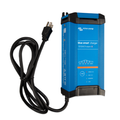 Victron Blue Smart IP22 Battery Charger 12V/20A/120V 3 Output with NEMA 5-15 Socket