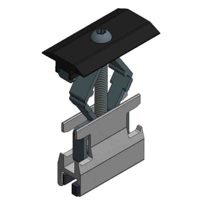 VDV Alu Mid Clamp Alu Profile Black